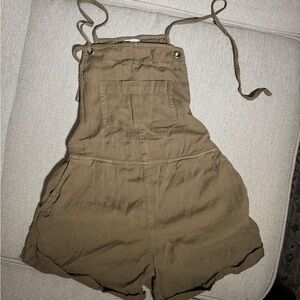 Billabong Green Overalls with Front Pocket